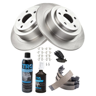 TRQ® - Rear Disc Brake Kit with Semi-Metallic Pads