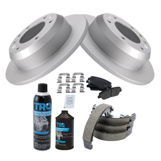 TRQ® - Rear Disc Brake Kit with Semi-Metallic Pads