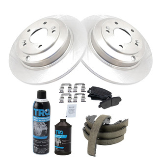 TRQ® - Rear Disc Brake Kit with Semi-Metallic Pads