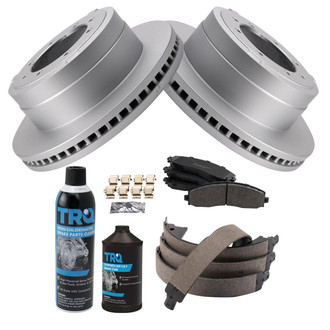 TRQ® - Rear Disc Brake Kit with Semi-Metallic Pads
