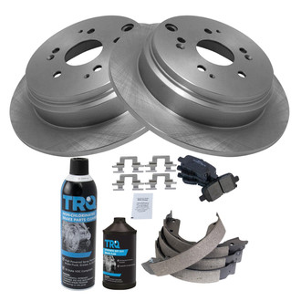 TRQ® - Rear Disc Brake Kit with Semi-Metallic Pads