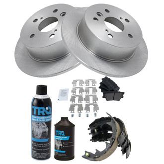 TRQ® - Rear Disc Brake Kit with Semi-Metallic Pads