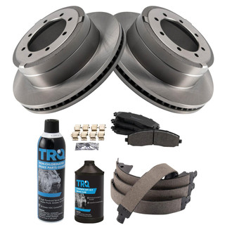 TRQ® - Rear Disc Brake Kit with Semi-Metallic Pads