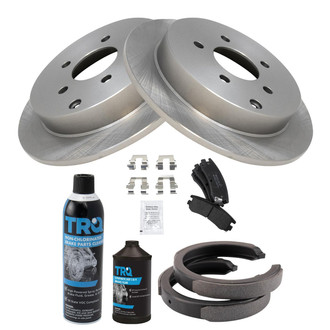 TRQ® - Rear Disc Brake Kit with Semi-Metallic Pads
