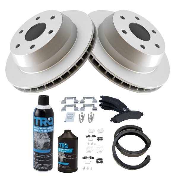 TRQ® - Rear Disc Brake Kit with Semi-Metallic Pads