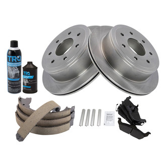 TRQ® - Rear Disc Brake Kit with Semi-Metallic Pads