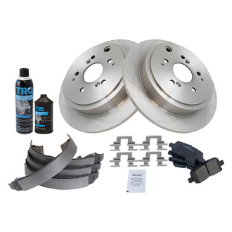 TRQ® - Rear Disc Brake Kit with Semi-Metallic Pads