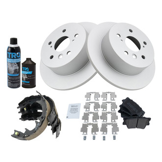 TRQ® - Rear Disc Brake Kit with Semi-Metallic Pads