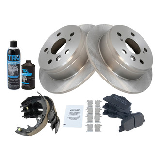 TRQ® - Rear Disc Brake Kit with Semi-Metallic Pads