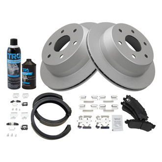 TRQ® - Rear Disc Brake Kit with Semi-Metallic Pads