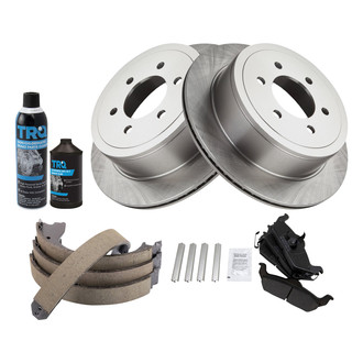 TRQ® - Rear Disc Brake Kit with Semi-Metallic Pads
