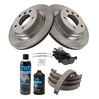 TRQ® - Rear Disc Brake Kit with Semi-Metallic Pads