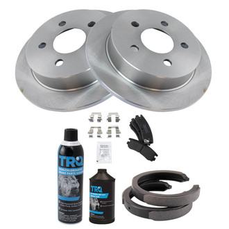 TRQ® - Rear Disc Brake Kit with Semi-Metallic Pads