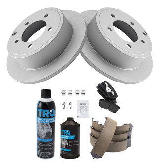TRQ® - Rear Disc Brake Kit with Semi-Metallic Pads