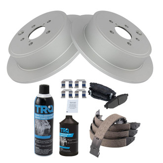 TRQ® - Rear Disc Brake Kit with Semi-Metallic Pads