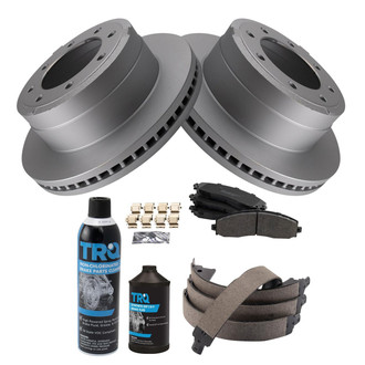 TRQ® - Rear Disc Brake Kit with Semi-Metallic Pads