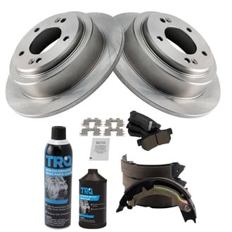 TRQ® - Rear Disc Brake Kit with Semi-Metallic Pads