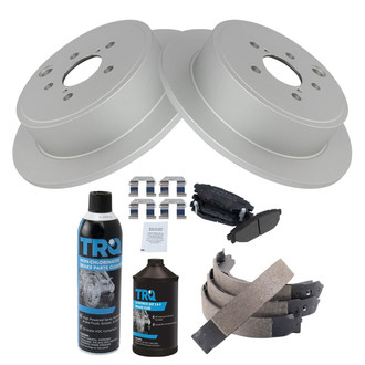 TRQ® - Rear Disc Brake Kit with Semi-Metallic Pads