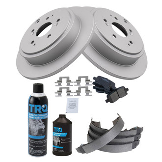 TRQ® - Rear Disc Brake Kit with Semi-Metallic Pads