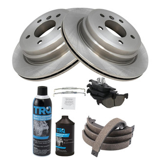 TRQ® - Rear Disc Brake Kit with Semi-Metallic Pads