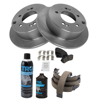 TRQ® - Rear Disc Brake Kit with Semi-Metallic Pads