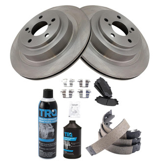 TRQ® - Rear Disc Brake Kit with Semi-Metallic Pads