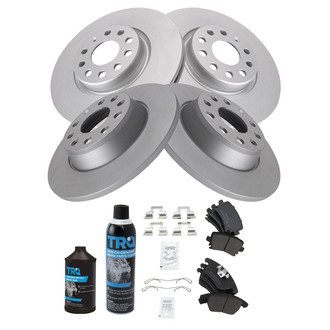 TRQ® - Front and Rear Disc Brake Kit with Semi-Metallic Pads