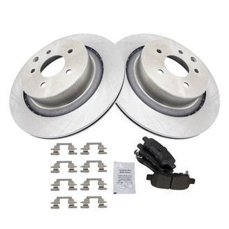 TRQ® - Rear Disc Brake Kit with Semi-Metallic Pads