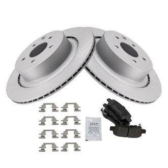 TRQ® - Rear Disc Brake Kit with Semi-Metallic Pads