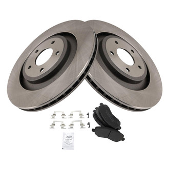 TRQ® - Front Disc Brake Kit with Semi-Metallic Pads
