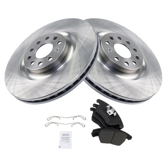 TRQ® - Front Disc Brake Kit with Semi-Metallic Pads