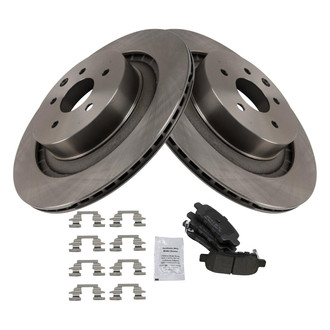 TRQ® - Rear Disc Brake Kit with Semi-Metallic Pads