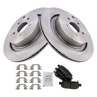 TRQ® - Rear Disc Brake Kit with Semi-Metallic Pads