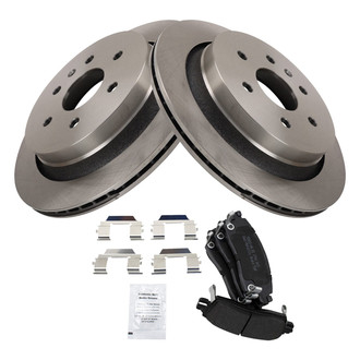 TRQ® - Rear Disc Brake Kit with Semi-Metallic Pads