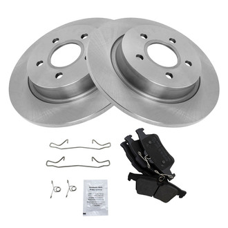 TRQ® - Rear Disc Brake Kit with Semi-Metallic Pads