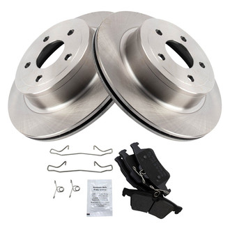 TRQ® - Rear Disc Brake Kit with Semi-Metallic Pads