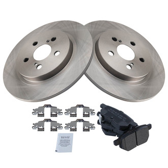 TRQ® - Rear Disc Brake Kit with Semi-Metallic Pads