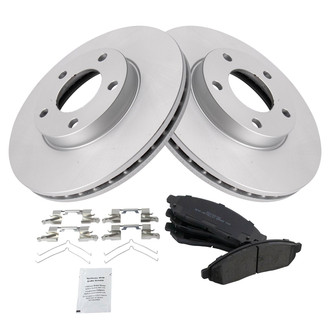 TRQ® - Front Disc Brake Kit with Semi-Metallic Pads