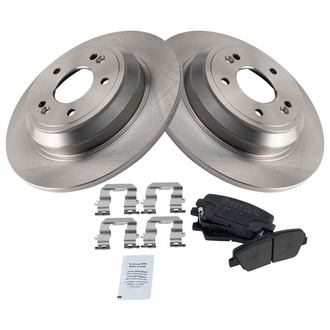 TRQ® - Rear Disc Brake Kit with Semi-Metallic Pads