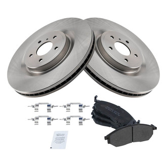 TRQ® - Front Disc Brake Kit with Semi-Metallic Pads