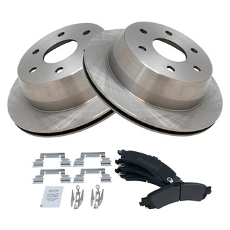 TRQ® - Rear Disc Brake Kit with Semi-Metallic Pads