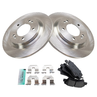 TRQ® - Rear Disc Brake Kit with Semi-Metallic Pads