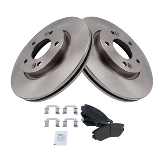 TRQ® - Front Disc Brake Kit with Semi-Metallic Pads