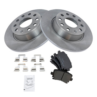 TRQ® - Rear Disc Brake Kit with Semi-Metallic Pads
