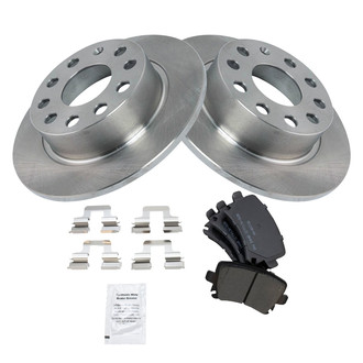TRQ® - Rear Disc Brake Kit with Semi-Metallic Pads