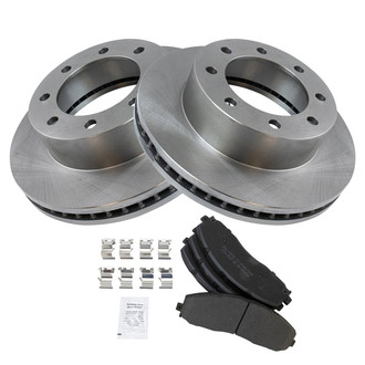 TRQ® - Front Disc Brake Kit with Semi-Metallic Pads