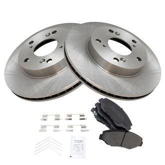 TRQ® - Front Disc Brake Kit with Semi-Metallic Pads