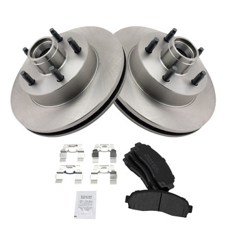 TRQ® - Front Disc Brake Kit with Semi-Metallic Pads