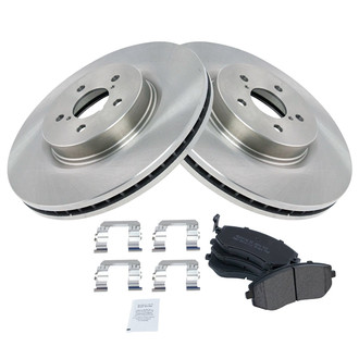 TRQ® - Front Disc Brake Kit with Semi-Metallic Pads