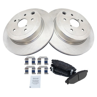 TRQ® - Rear Disc Brake Kit with Semi-Metallic Pads